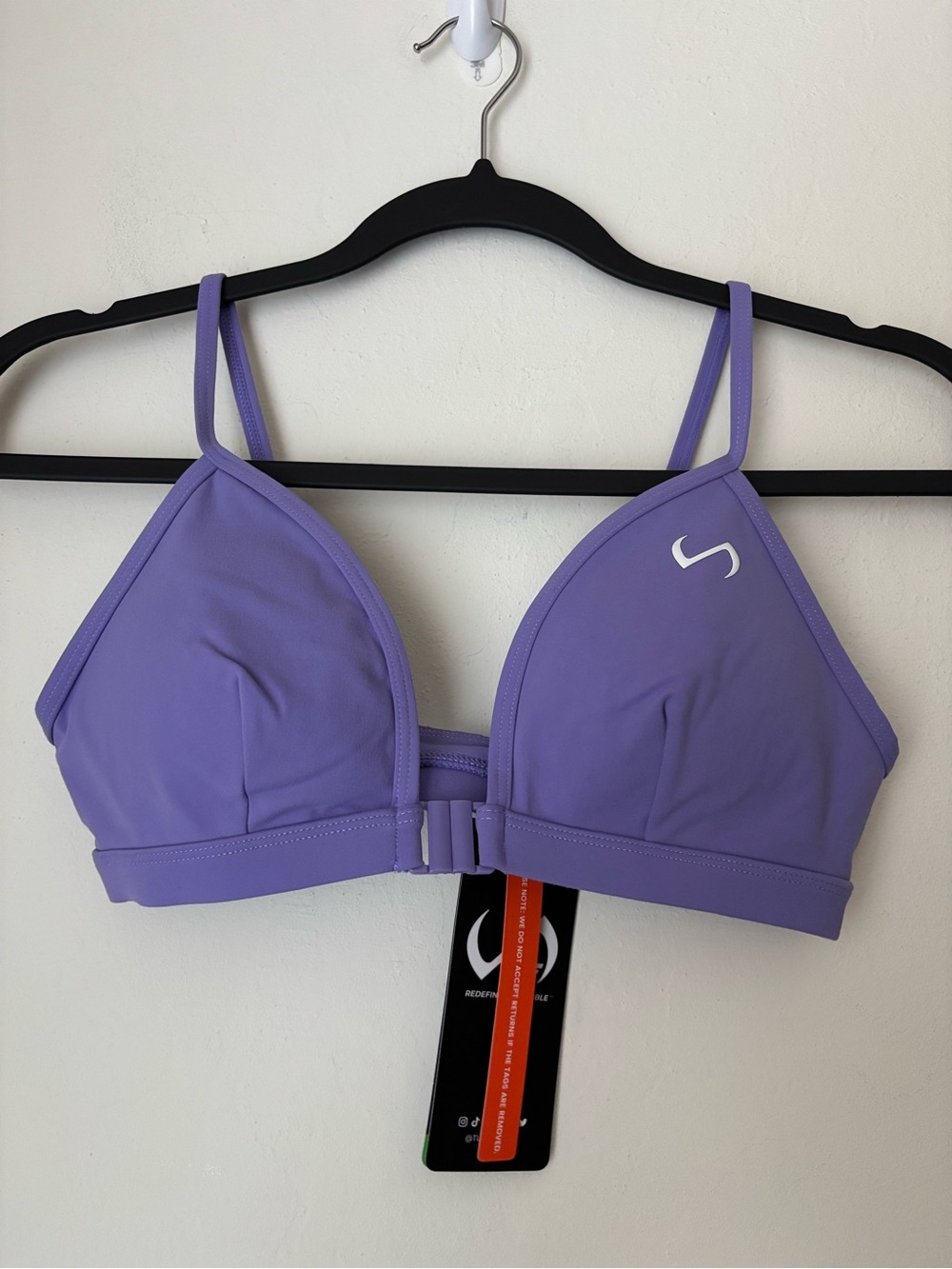 TLF Tempo Front Clasp Triangle Sports Bra in Dahlia Purple Sz Medium NEW Active